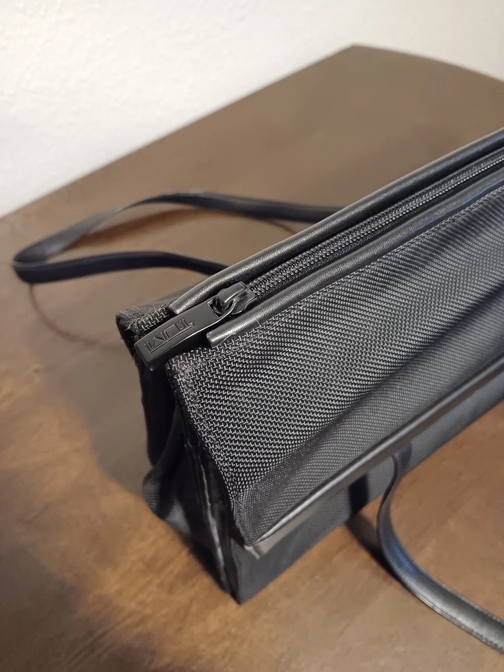 Tumi Alpha Ballistic Nylon and Leather Brief Travel Tote Bag